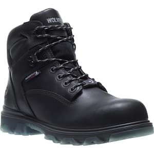 I-90 EPX Men's 6 inch Work Boots - Leather Composite-Toe - Black 11.5(M)