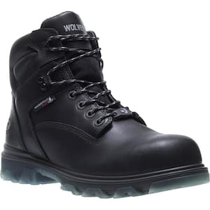 mens black workboots