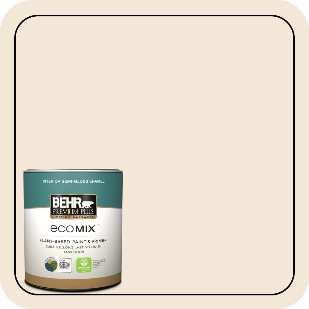 1 qt. #BWC-23 Vanilla Frost Semi-Gloss Enamel EcoMix Plant-Based Interior Paint & Primer price history on PriceWatchPro