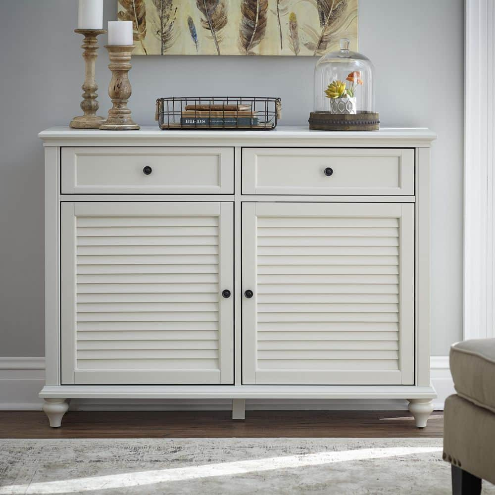 Home Decorators Collection Hamilton 47 in. Off-White Wood Console Table ...