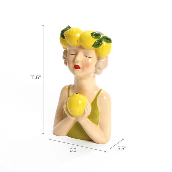置物 remon Amazon.com: Vintage Lemon Ceramic Vase with Handle, Retro