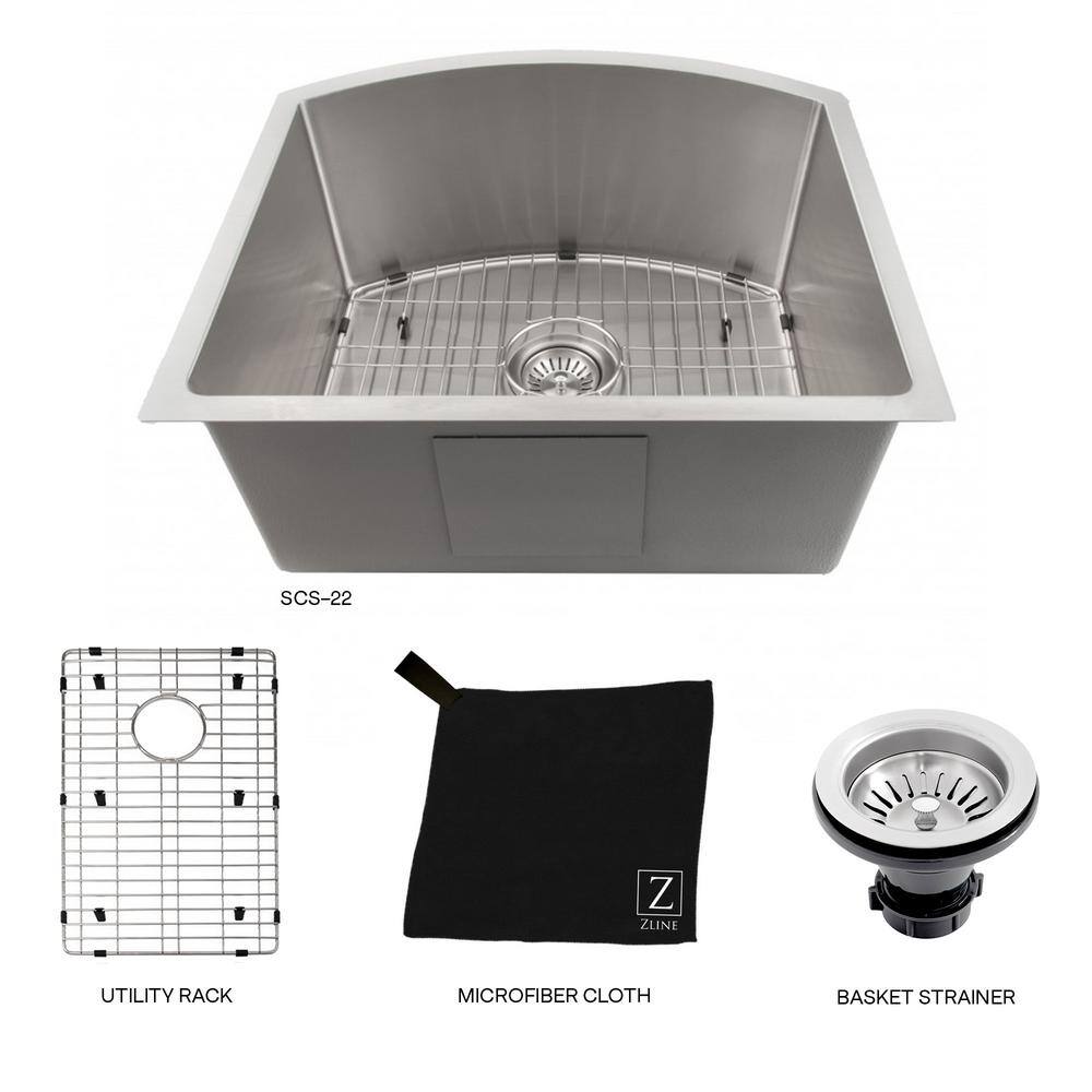 22.5" Stainless Steel Freestanding Single Bowl Kitchen Sink