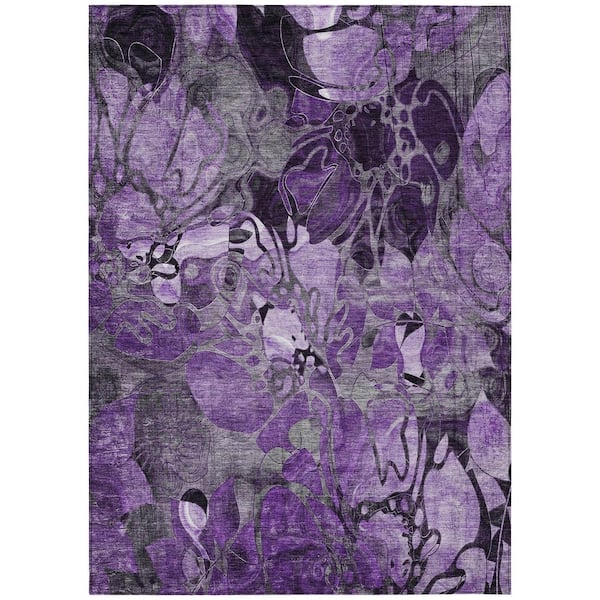 Addison Rugs Chantille ACN558 Purple 2 ft. 6 in. x 3 ft. 10 in. Machine Washable Indoor/Outdoor Geometric Area Rug
