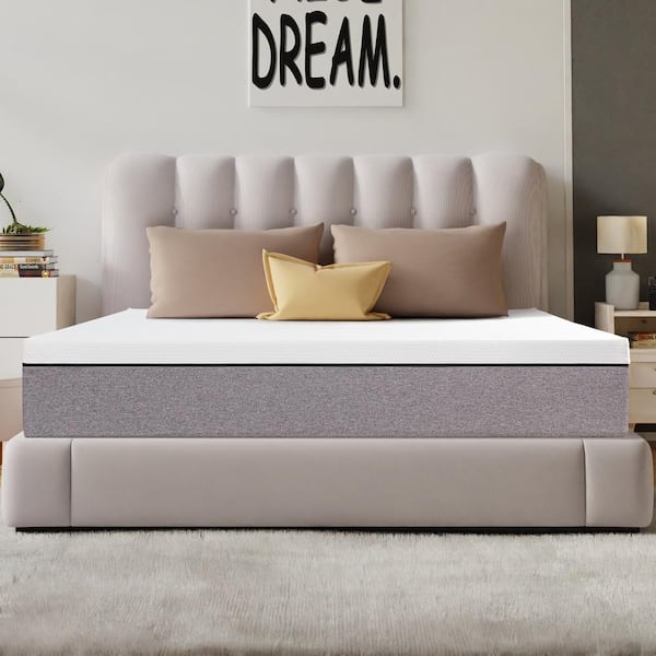 Twolike 12 in. King Size Medium Firm Memory Foam Mattress, Cooling, Pressure Relief and Fbric Cover