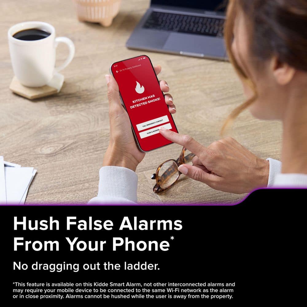 Kidde Hardwired Smart Smoke and Carbon Monoxide Detector, Voice Alerts, Interconnected Alarm
