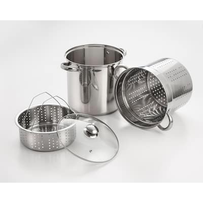 Cook N Home 2 Quarts Stainless Steel Double Boiler, Silver 02655 - The Home  Depot