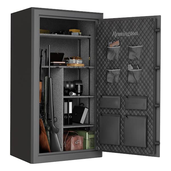 30 + 4-Gun Fireproof Gun Safe with Electronic Lock, Rich Gray Hammertone Finish