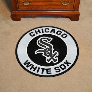 MLB Chicago White Sox Gray 2 ft. x 2 ft. Round Area Rug