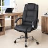 MAYKOOSH Gray High Back Executive Premium Faux Leather Office Chair with Back  Support, Armrest and Lumbar Support 29477MK - The Home Depot