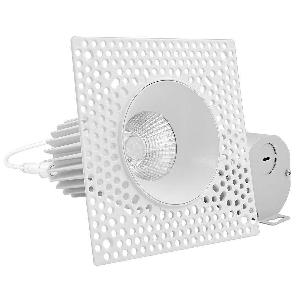 LUXRITE 3 in. Canless Remodel Integrated LED Trimless Recessed Light 5 Color Temperatures