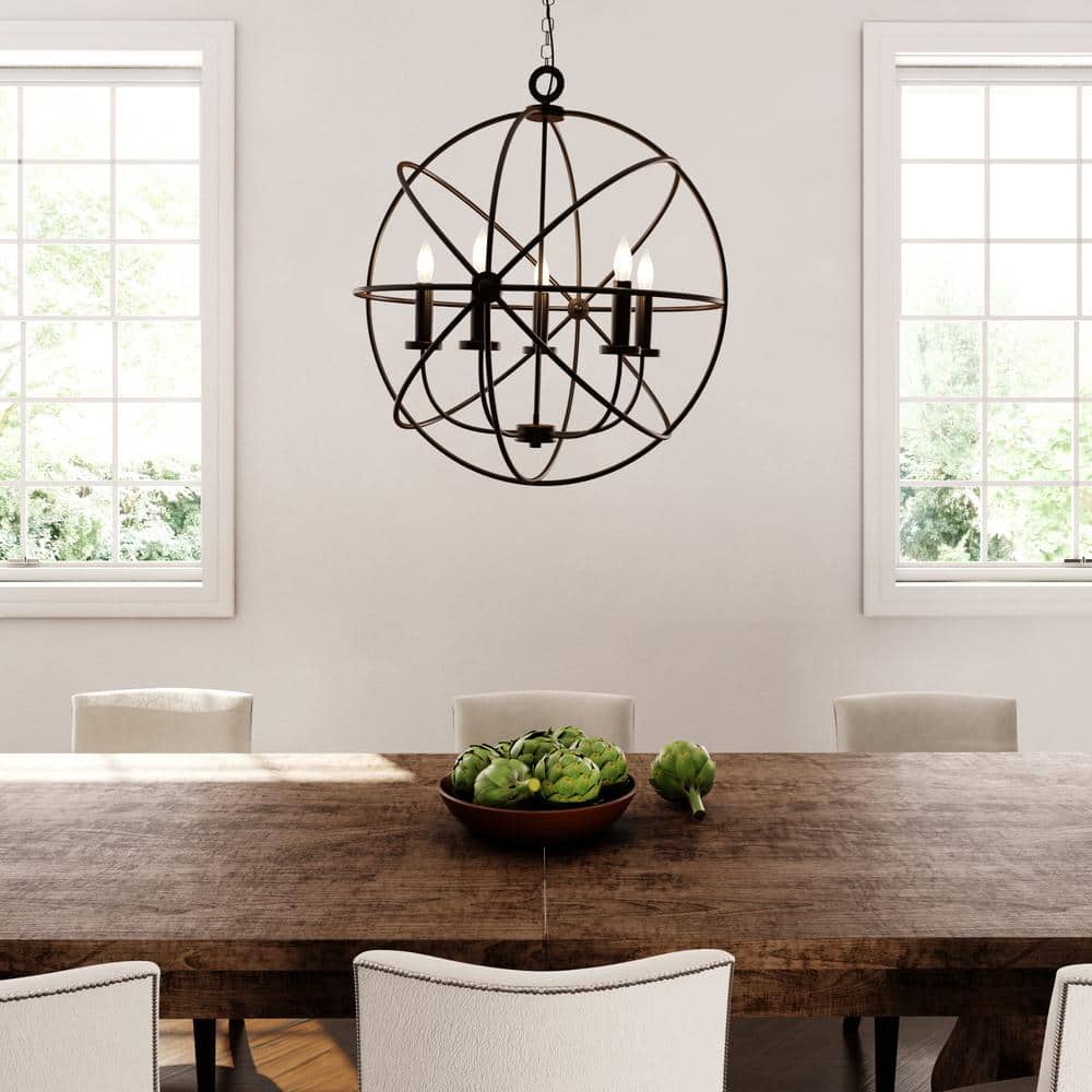 Sumerside 5-Light Oil Rubbed Bronze Spherical Chandelier