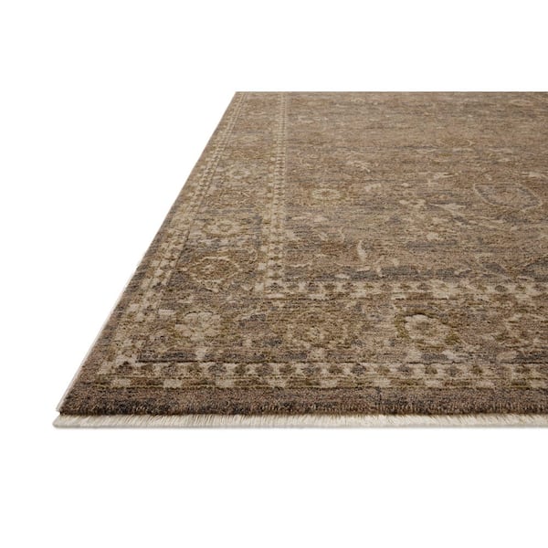 Haywood Pebble / Charcoal 6 ft. 7 in. x 9 ft. 2 in. Traditional Area Rug