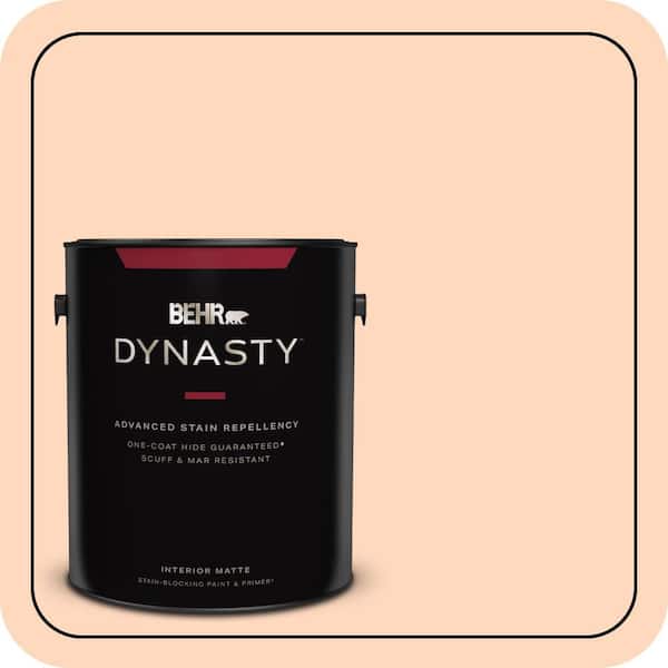 BEHR DYNASTY 1 gal. #270C-2 Shrimp Cocktail Matte Interior Stain-Blocking Paint and Primer