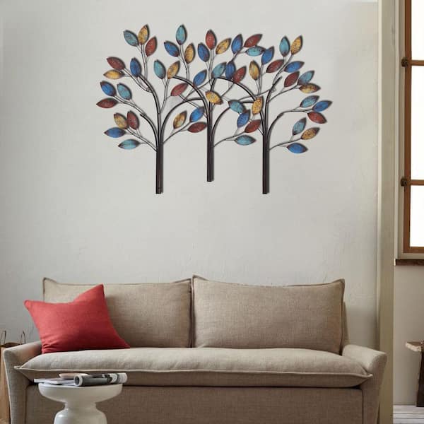 Unbranded 39 in. x 29 in. Tree Metal Wall Decor