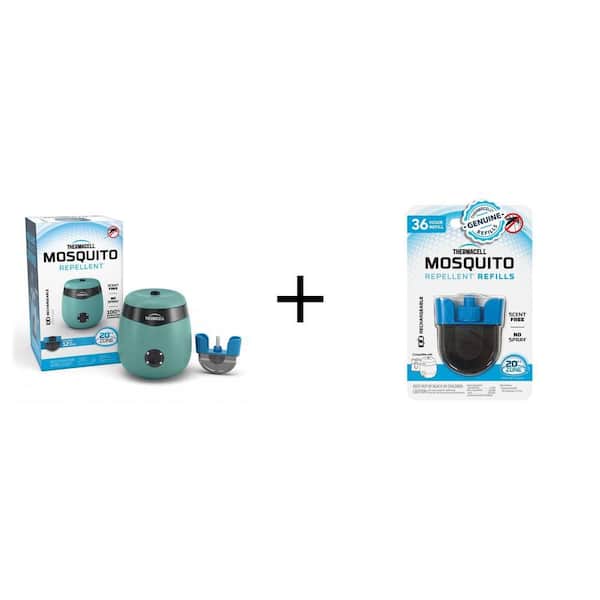 Rechargeable Outdoor Mosquito Repeller in Haze and 36-Hour Refill, 20 ft. Coverage, Deet Free