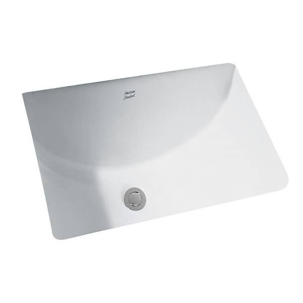American Standard Studio Undercounter Bathroom Sink with Glazed Underside in White