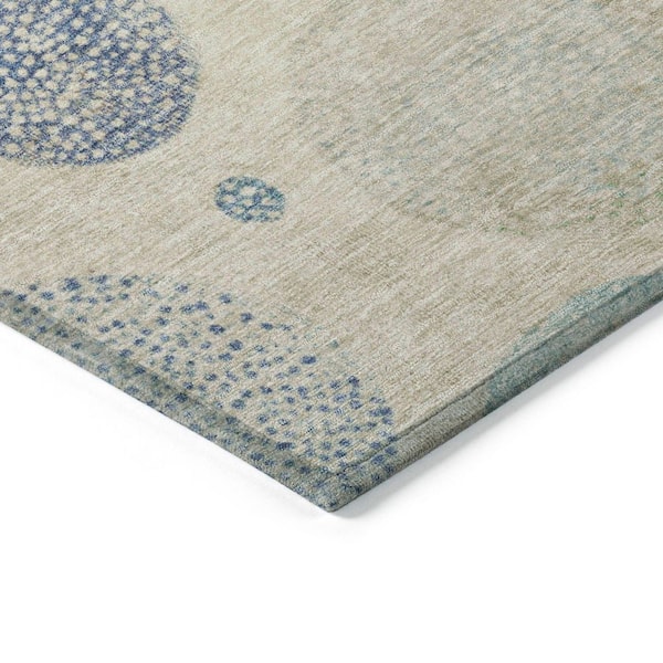 Chantille Machine Washable Indoor/Outdoor Abstract ACN1897 Ivory 10 ft. x 14 ft. Accent Rug