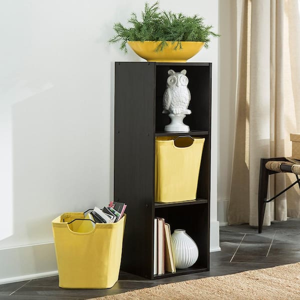 10.5 in. W x 11 in. H x 10.5 in. D Yellow Wire Framed Fabric Drawer