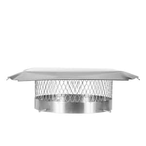 16 in. Round Bolt-On Single Flue Chimney Cap in Stainless Steel