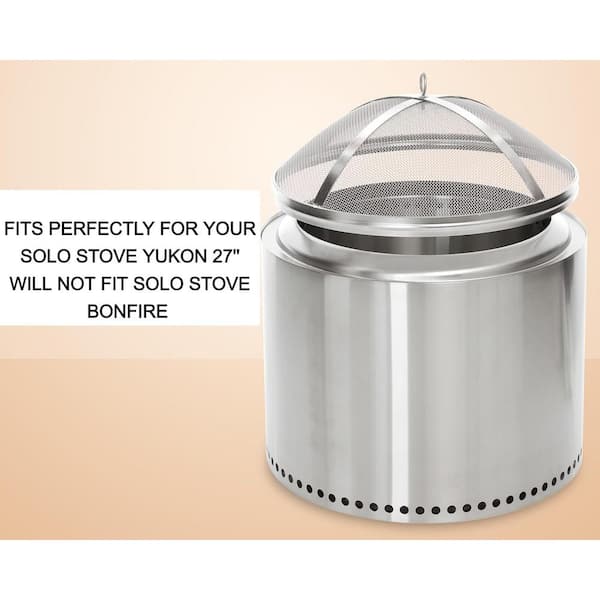 ITOPFOX 27 in. Stainless Steel Fire Pit Spark Screen Cover with