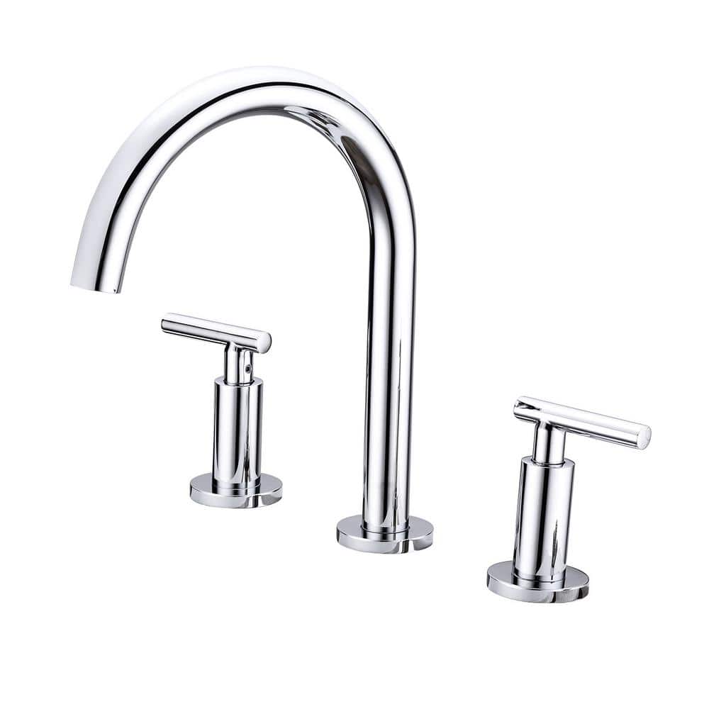8 in. Widespread 2-Handle Bathroom Faucet in Polished Chrome