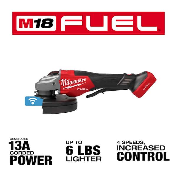 M18 FUEL 18-Volt Lithium-Ion Brushless Cordless 7 in. Braking Grinder w/ Variable Speed & (1) 5Ah Battery & Charger