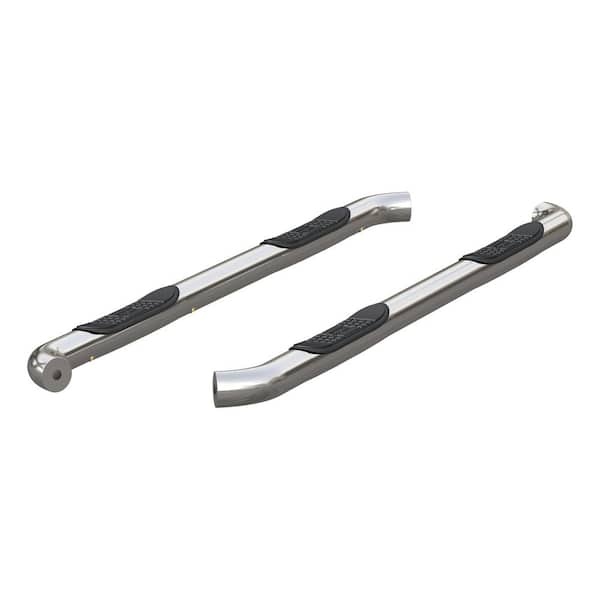 Aries 3-Inch Round Polished Stainless Steel Nerf Bars, No-Drill, Select Nissan Titan, XD