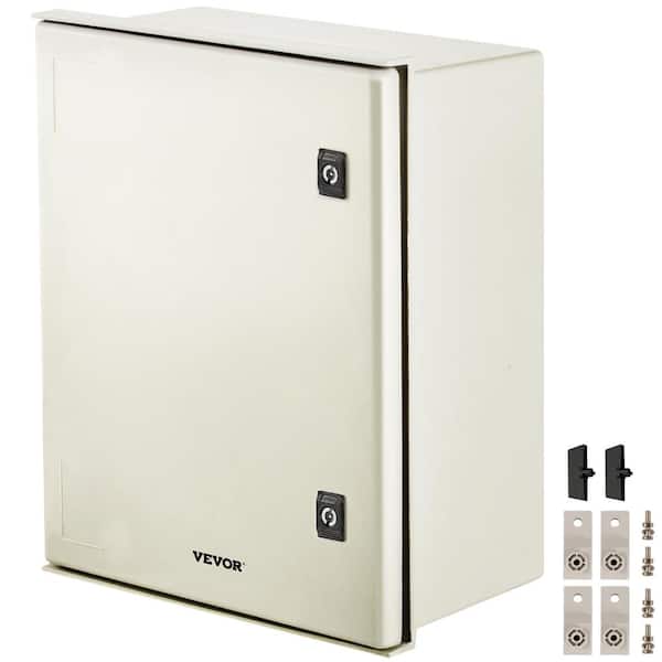 2560 cu. in. Electrical Enclosure Box 20 x 16 x 8 in. NENA 4X IP66 Junction Outlet Box Fiberglass with Mounting Plate