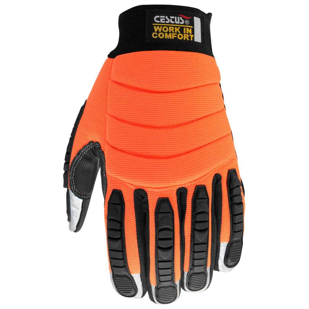 Large Orange HM Impact Gloves