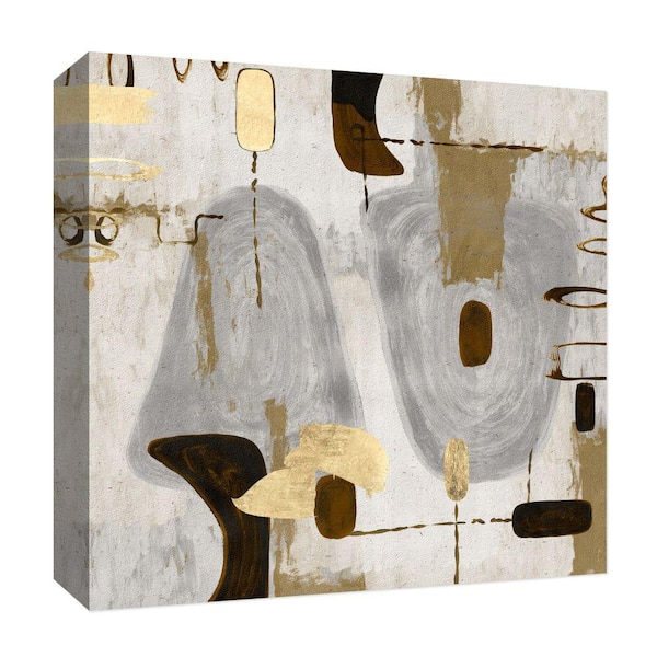 PTM Images ''Golden Touches IV'' Canvas Abstract Wall Art 15 in. x 15 in.