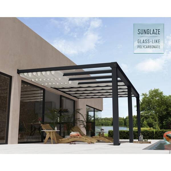 11 Ft X 19 Gray Clear Patio Cover, Shades For Patio Covers