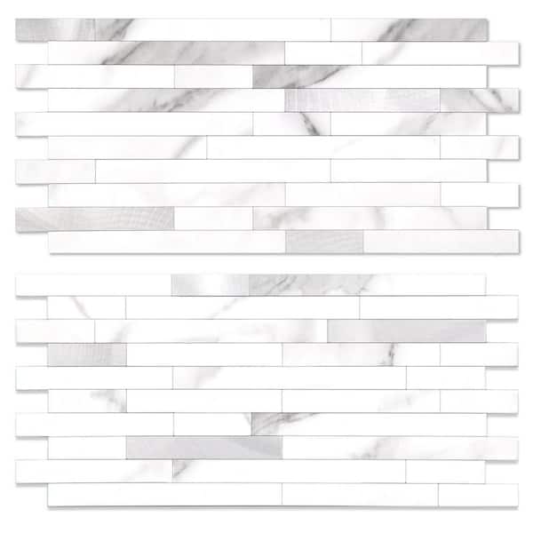 Yipscazo Marble Collection 6 in. x 12 in. PVC Peel and Stick Tile (20 sq. ft. /40-Pack)