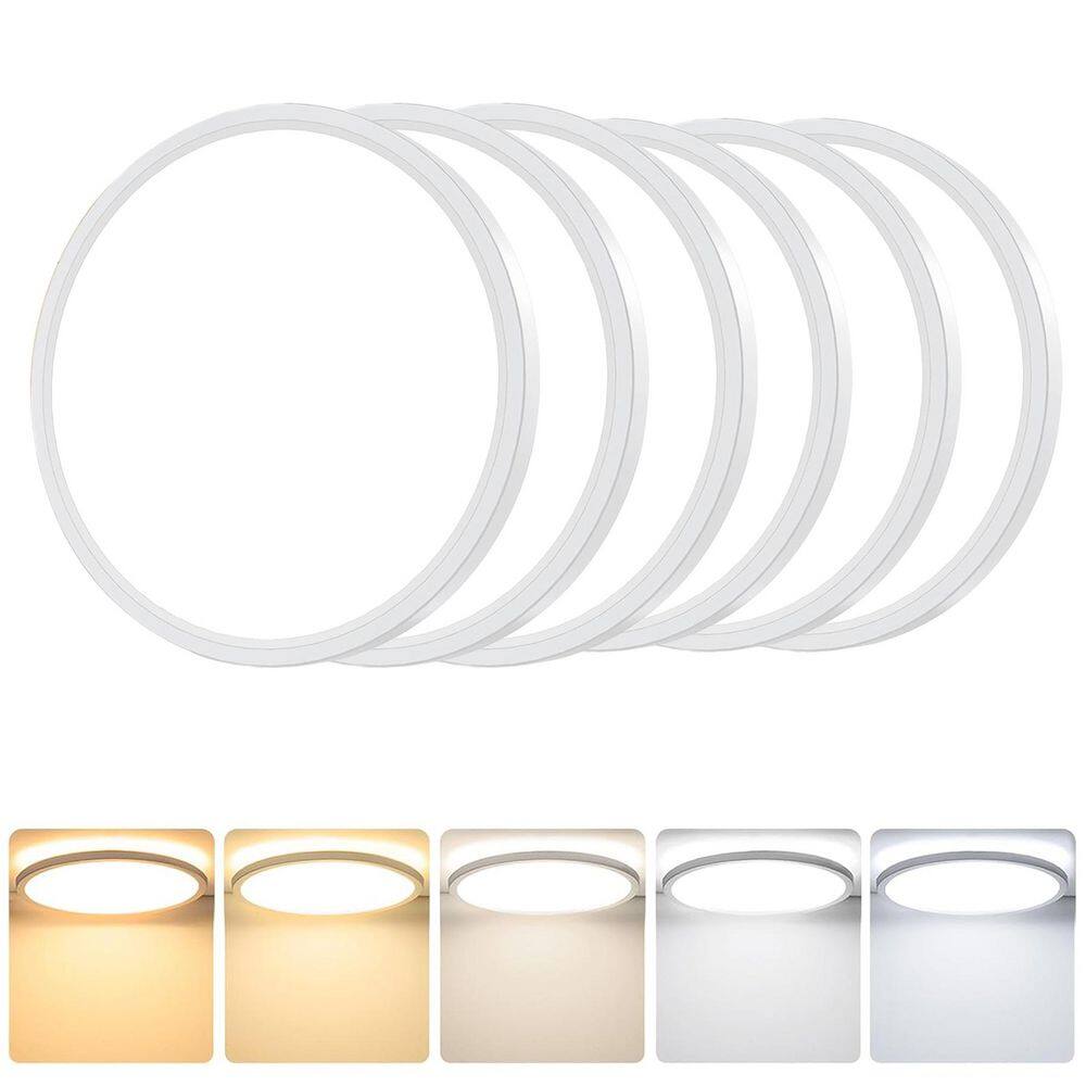 6 Pack 12 in 28-Watt 5CCT Indoor Selectable LED Flush Mount Dimmable Ceiling Light, 3640 Lumens lighting for Dining Room price history on PriceWatchPro