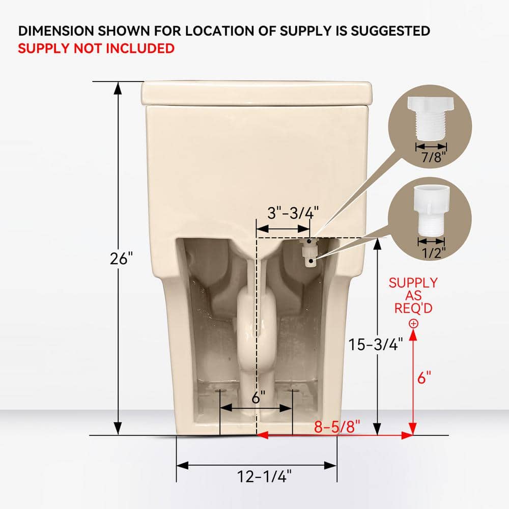 Bisque Elongated Dual Flush High Efficiency Toilet