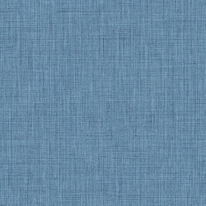 Italian Textures 2 Blue Woven Texture Vinyl on Non-Woven Non-Pasted Wallpaper Roll (Covers 57.75 sq.ft.)