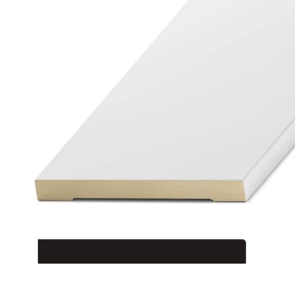 Kelleher 1/2 in. x  4-1/2 in. x  192 in. Primed MDF Craftsman Baseboard Moulding