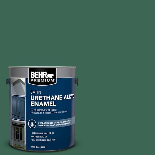 BEHR PREMIUM 1 gal. #480D-7 Isle of Pines Urethane Alkyd Satin Enamel Interior/Exterior Paint