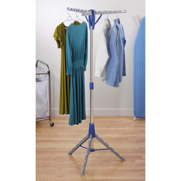 Shop Household Clothes Drying Rack White/Blue Online