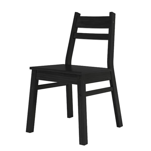 Jela Solid Wood Adult Chair 2pk - Black 47942 - The Home Depot