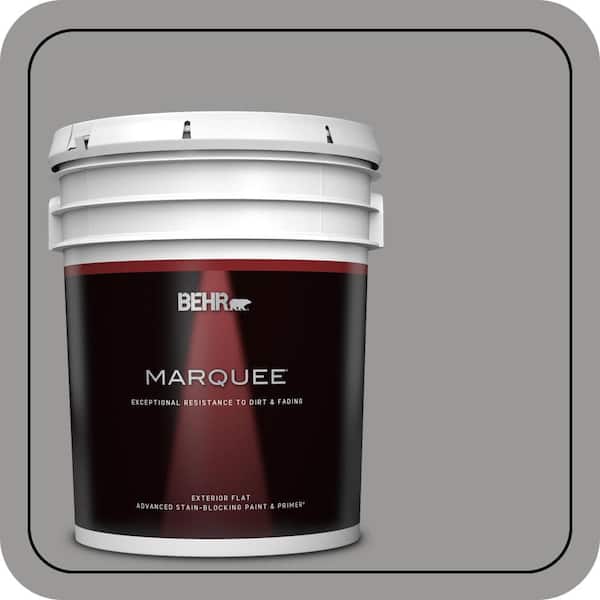 BEHR MARQUEE 5 gal. Home Decorators Collection #HDC-NT-10A Dolphin Gray Flat Exterior Paint & Primer