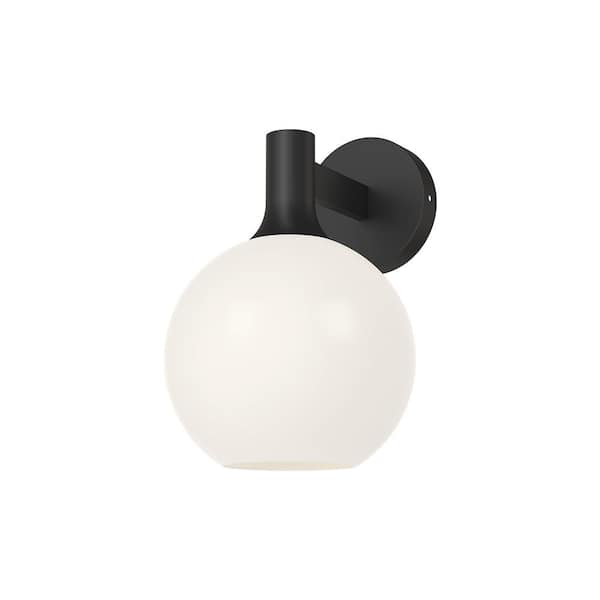 ALORA MOOD Castilla 8-in 1 Light 60-Watt Matte Black/Opal Matte Glass Vanity Light