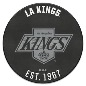 NHL Retro Los Angeles Kings Black 2 ft. Round Area Rug