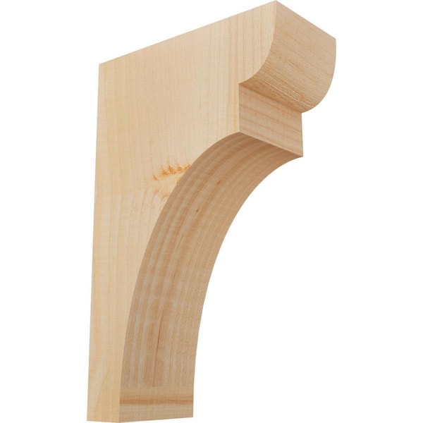 Ekena Millwork 3-1/2 in. x 8 in. x 12 in. Douglas Fir Yorktown Smooth Corbel