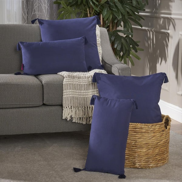 Dark blue outlet pillows