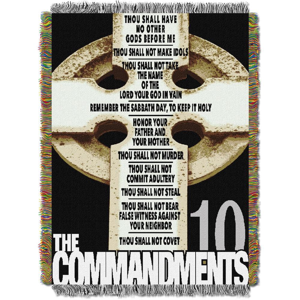 Big Ten Commandments Woven Tapestry Throw Blanket