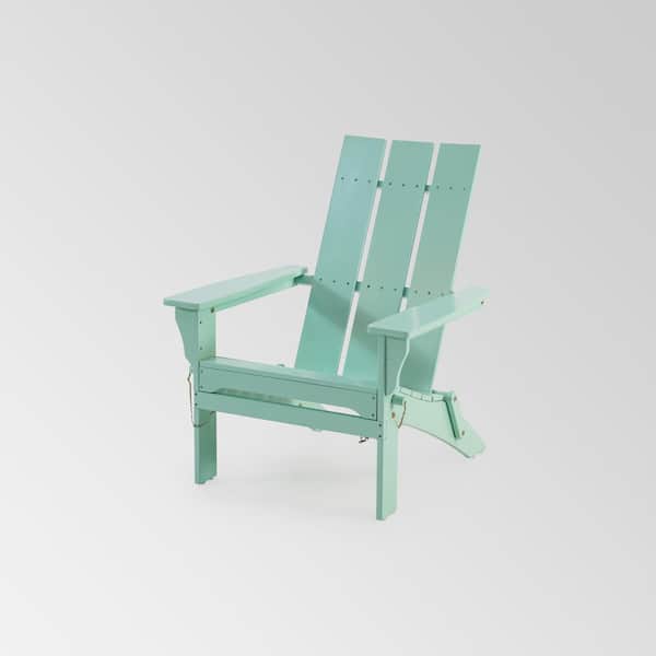 TIRAMISUBEST Light Green Outdoor Foldable Classic Wood Adirondack Chair