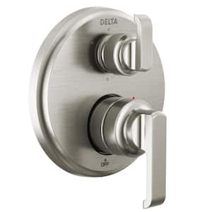 Tetra 2-Handle Wall-Mount Valve Trim Kit 6-Setting Int. Div. in Lumicoat Stainless (Valve Not Included)
