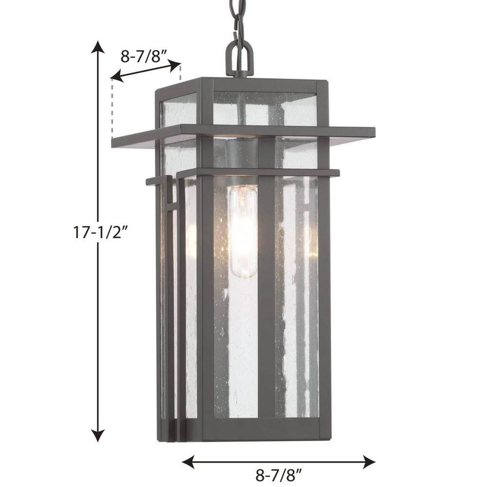 Boxwood Antique Bronze Glass Outdoor Hanging Lantern