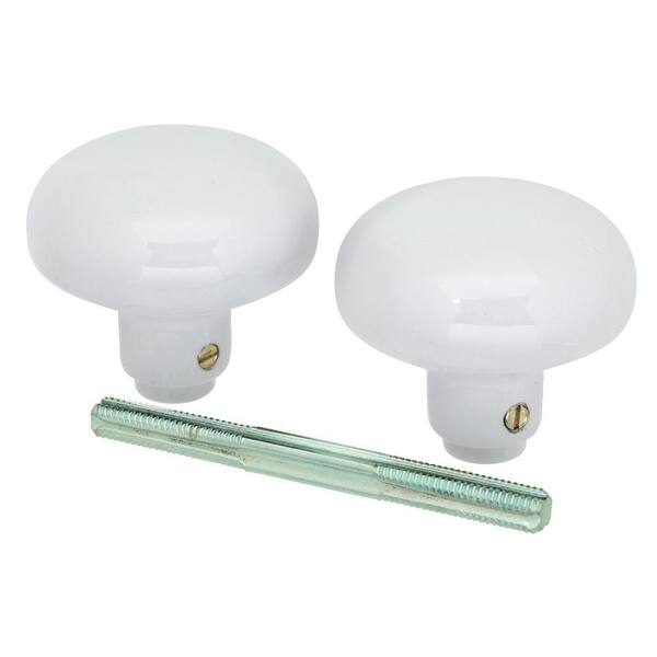 First Watch Security White Door Knob Set with Spindle