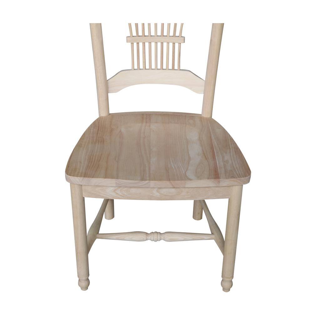 High-Back Brown Microfiber Upholstered Side Chair in Solid Wood